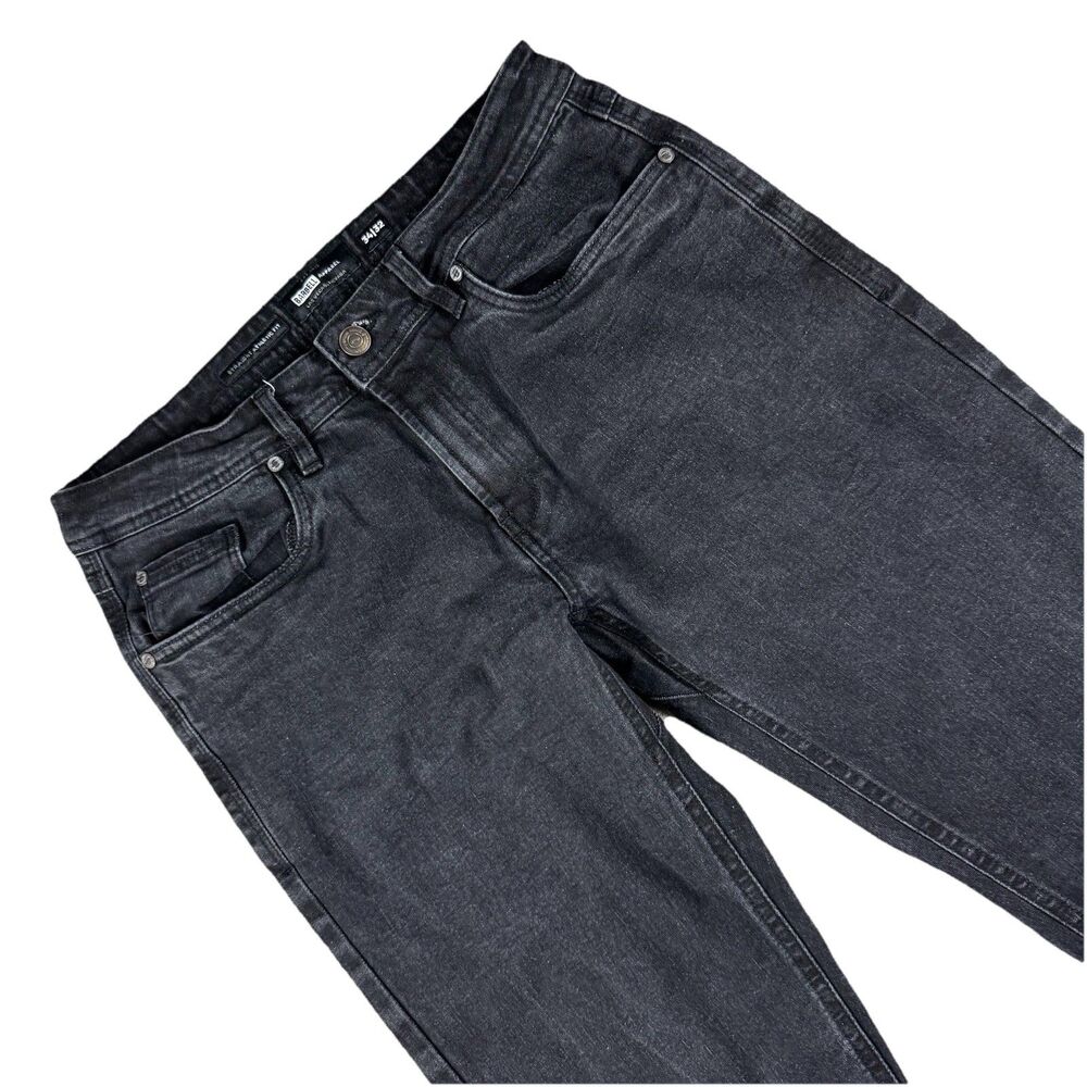 Classic Slim Straight Jeans - Charcoal